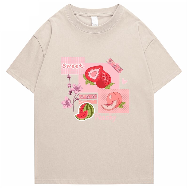 "Peachy" Men Women Streetwear Unisex Graphic T-Shirt