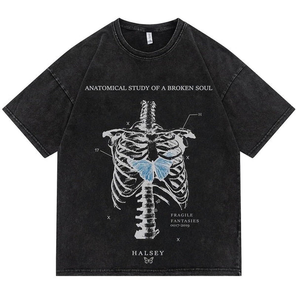 "Blue Heart" Unisex Men Women Streetwear Graphic T-Shirt