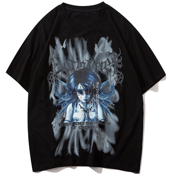 "Dark Angel" Unisex Men Women Streetwear Graphic T-Shirt
