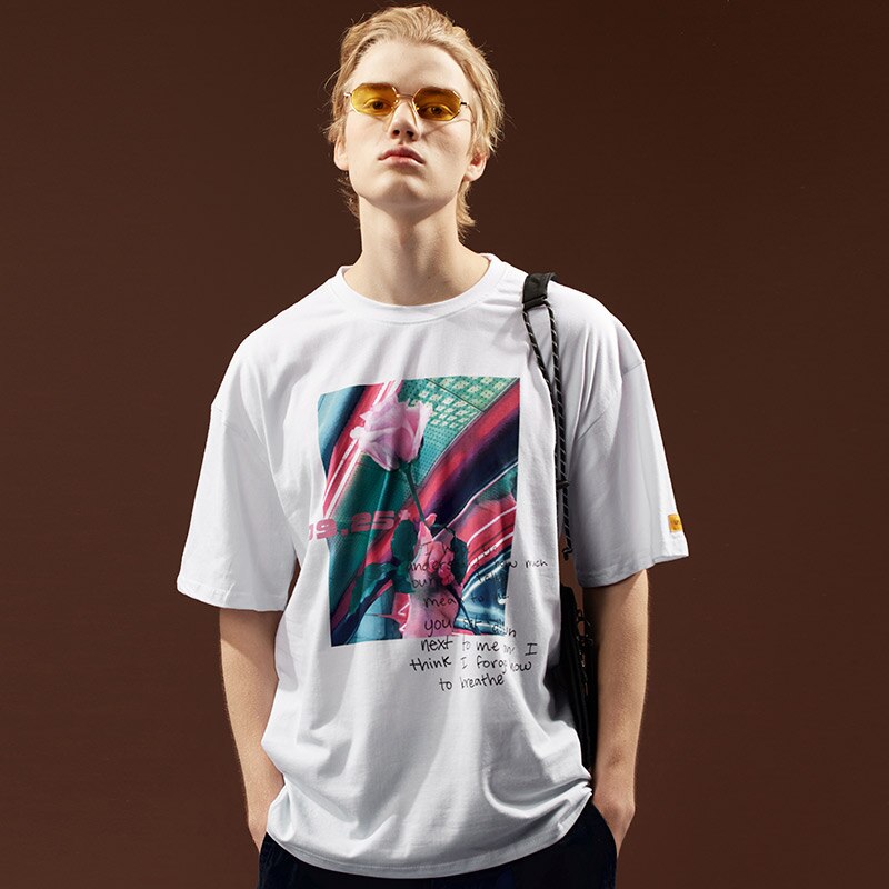 "Pink Rose" Unisex Men Women Streetwear Graphic T-Shirt