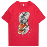 "Moon Slices" Men Women Streetwear Unisex Graphic T-Shirt