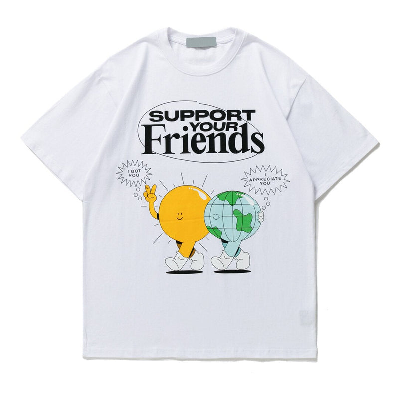 "Our Friends" Unisex Men Women Streetwear Graphic T-Shirt