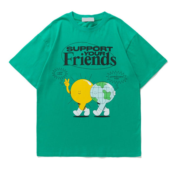 "Our Friends" Unisex Men Women Streetwear Graphic T-Shirt