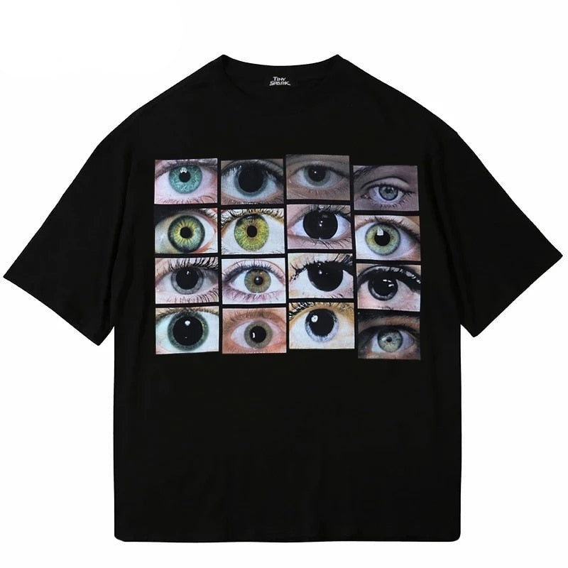 "Look Into Your Eyes" Unisex Men Women Streetwear Graphic T-Shirt