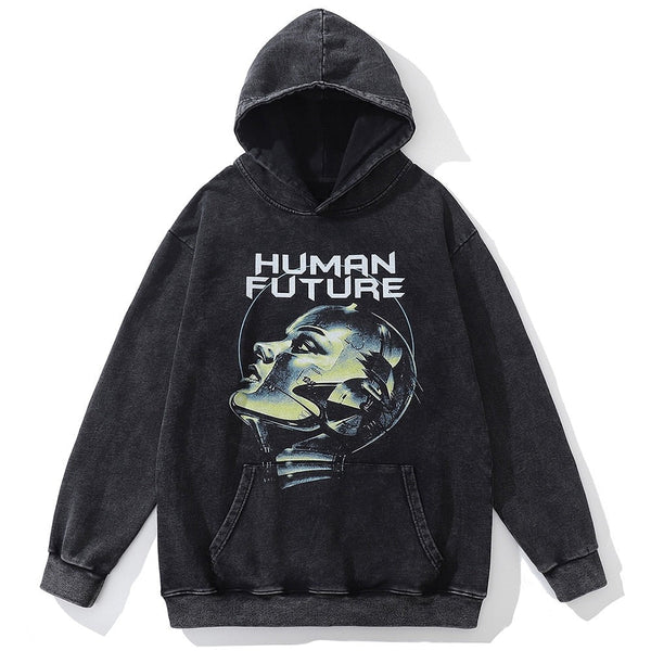 "Human Future" Unisex Men Women Streetwear Hoodie