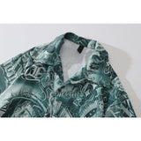 "Diamond Sky" Unisex Men Women Streetwear Button Up Shirt