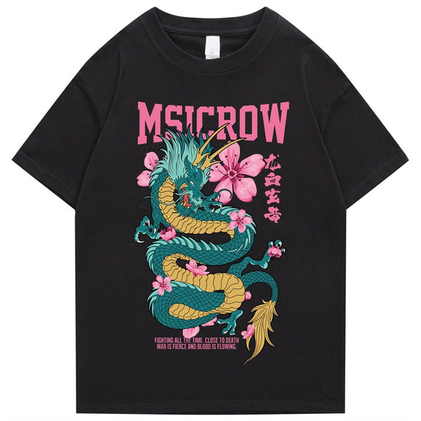 "Peace Dragon ll" Men Women Streetwear Unisex Graphic T-Shirt
