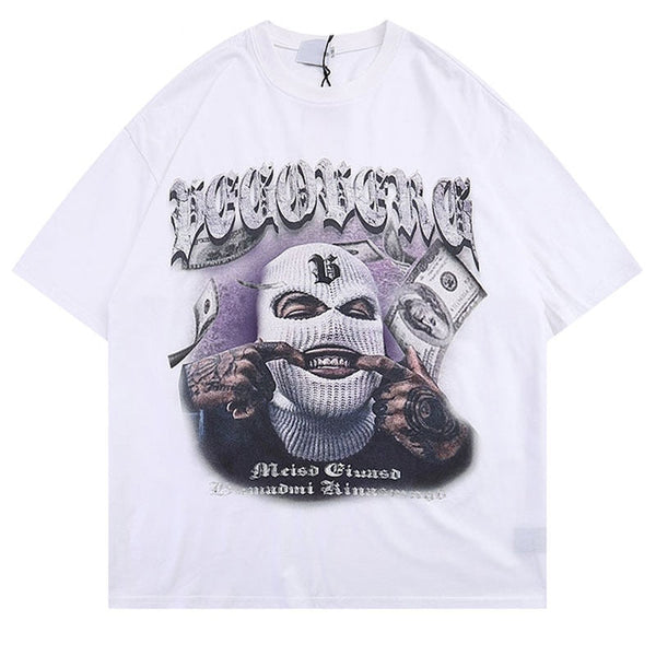 "Money Mask" Men Women Streetwear Unisex Graphic T-Shirt