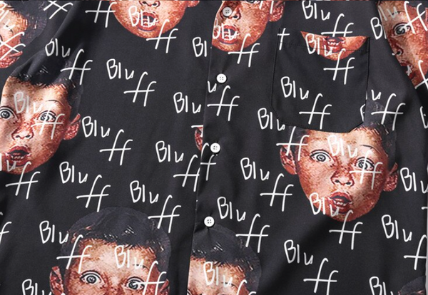 "Bluff Boy" Unisex Men Women Graphic Button Up Shirt