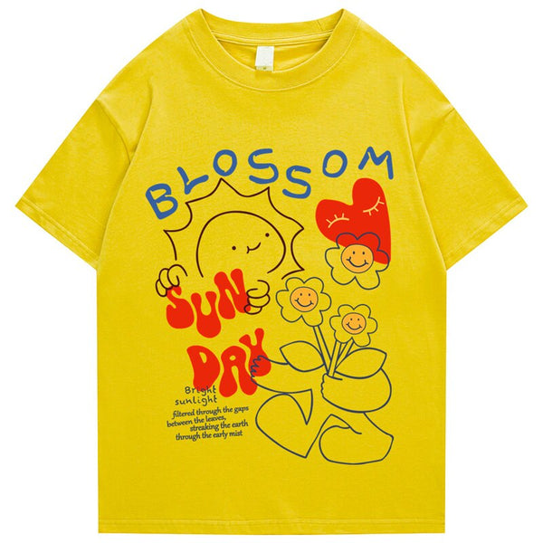 "Blossom" Men Women Streetwear Unisex Graphic T-Shirt