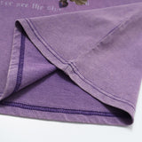 "Purple Flowers" Unisex Men Women Streetwear Graphic T-Shirt