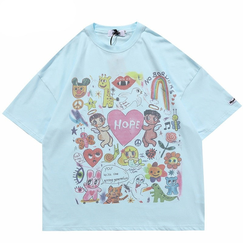 "Hope" Unisex Men Women Streetwear Graphic T-Shirt