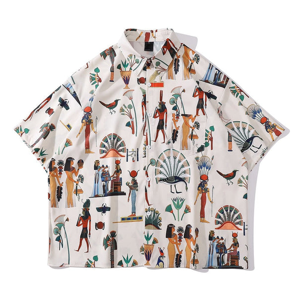 "Full Printing" Unisex Men Women Streetwear Button Shirt