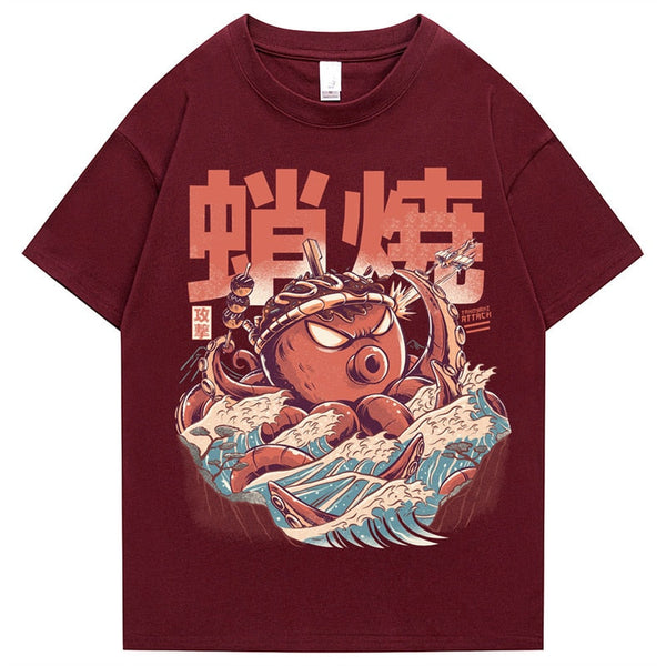 "Red Ocean" Men Women Streetwear Unisex Graphic T-Shirt